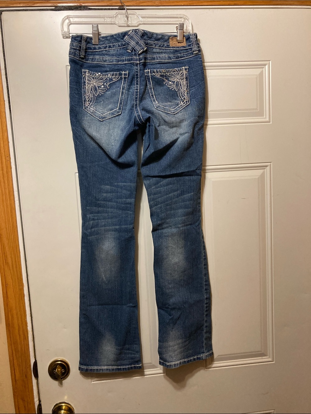 Reign Women's Blue Jeans with Embroidered Back Pockets 5